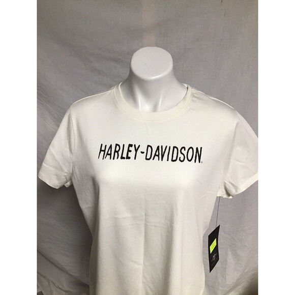 Harley Davidson HD Womens Watercolor Graphic Tee Off White Coconut 96104-VW XL - Picture 2 of 7